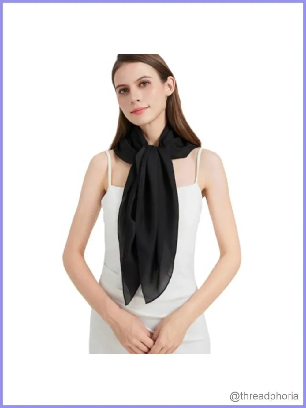 100% Mulberry Silk 35'' Square Scarf Hair Wrap Neck Scarf